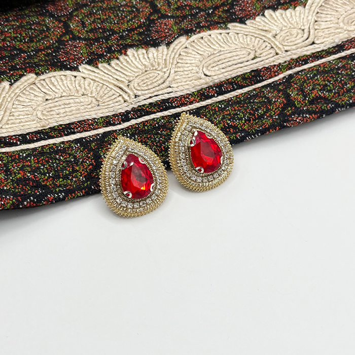 earing ashki c10 n1 گوشواره اشکی دست دوز چیکا کد 10 - Image 1