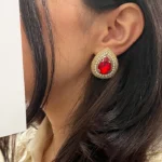 گوشواره اشکی دست دوز چیکا کد 10 - Image 2
