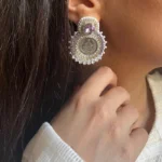 گوشواره زنانه سکه ای دست دوز چیکا کد 3 - Image 4