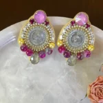 گوشواره زنانه سکه ای دست دوز چیکا کد 5