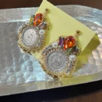 گوشواره زنانه سکه ای دست دوز چیکا کد 6 - Image 2