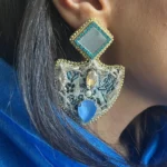 گوشواره زنانه سنتی دست دوز چیکا - Image 4