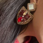 گوشواره زنانه سنتی دست دوز چیکا - Image 3