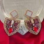 گوشواره زنانه سنتی دست دوز چیکا