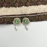 گوشواره طاووس دست دوز چیکا