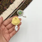گوشواره طاووس دست دوز چیکا - Image 3