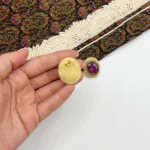 گوشواره ویولت دست دوز چیکا - Image 3