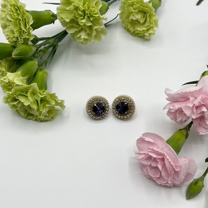 earing sayeh n1 گوشواره سایه دست دوز چیکا - Image 1