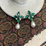 گوشواره شبدر دست دوز چیکا